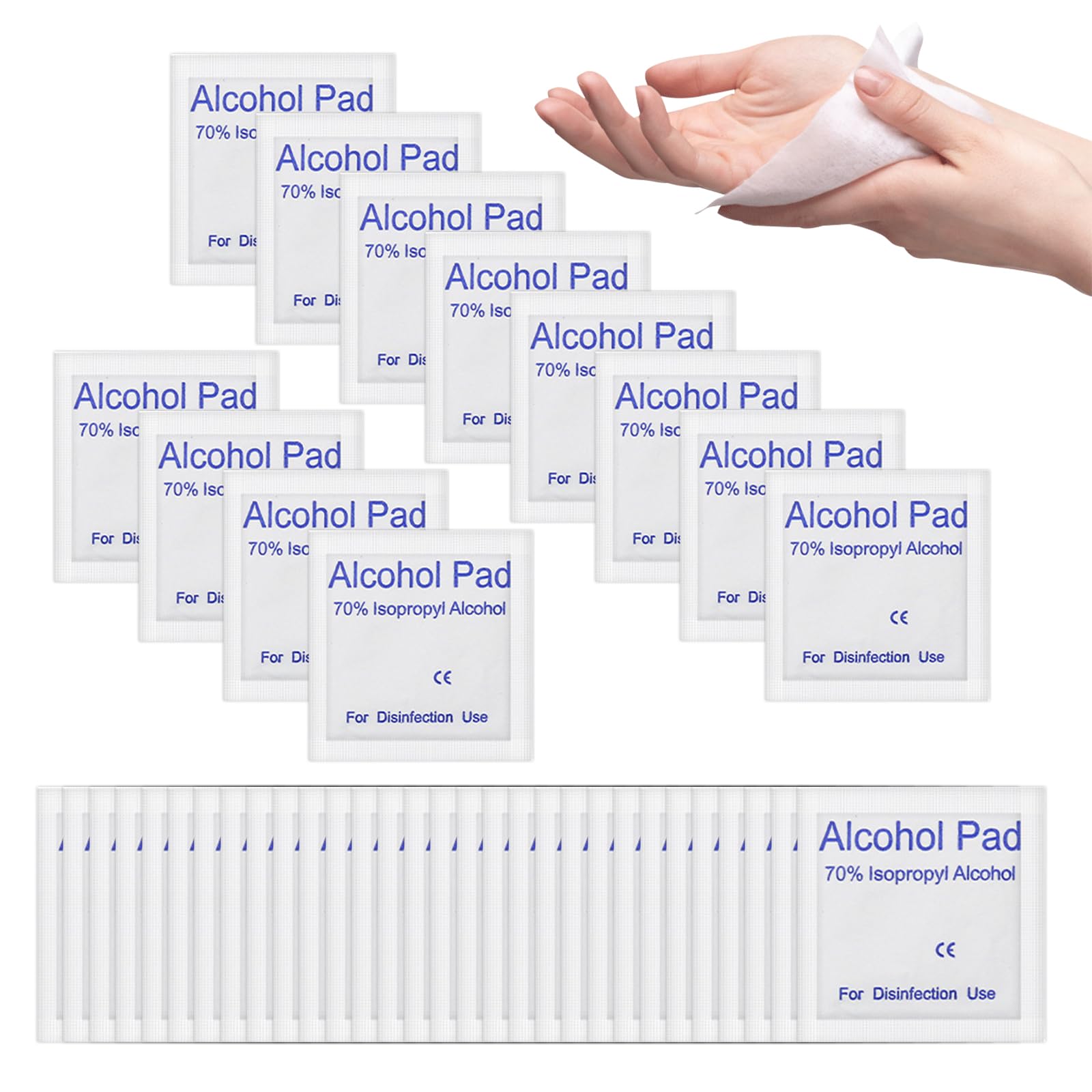 300 Piezas Alcohol Wipes 6x6cm, Toallitas Alcohol Wipes Envases Individuales Pequeños Prácticos Para Limpiar Teléfonos Móviles Teclados Mesas Pomos Puertas Cubiertos Etc Para Día Oficina Viajes