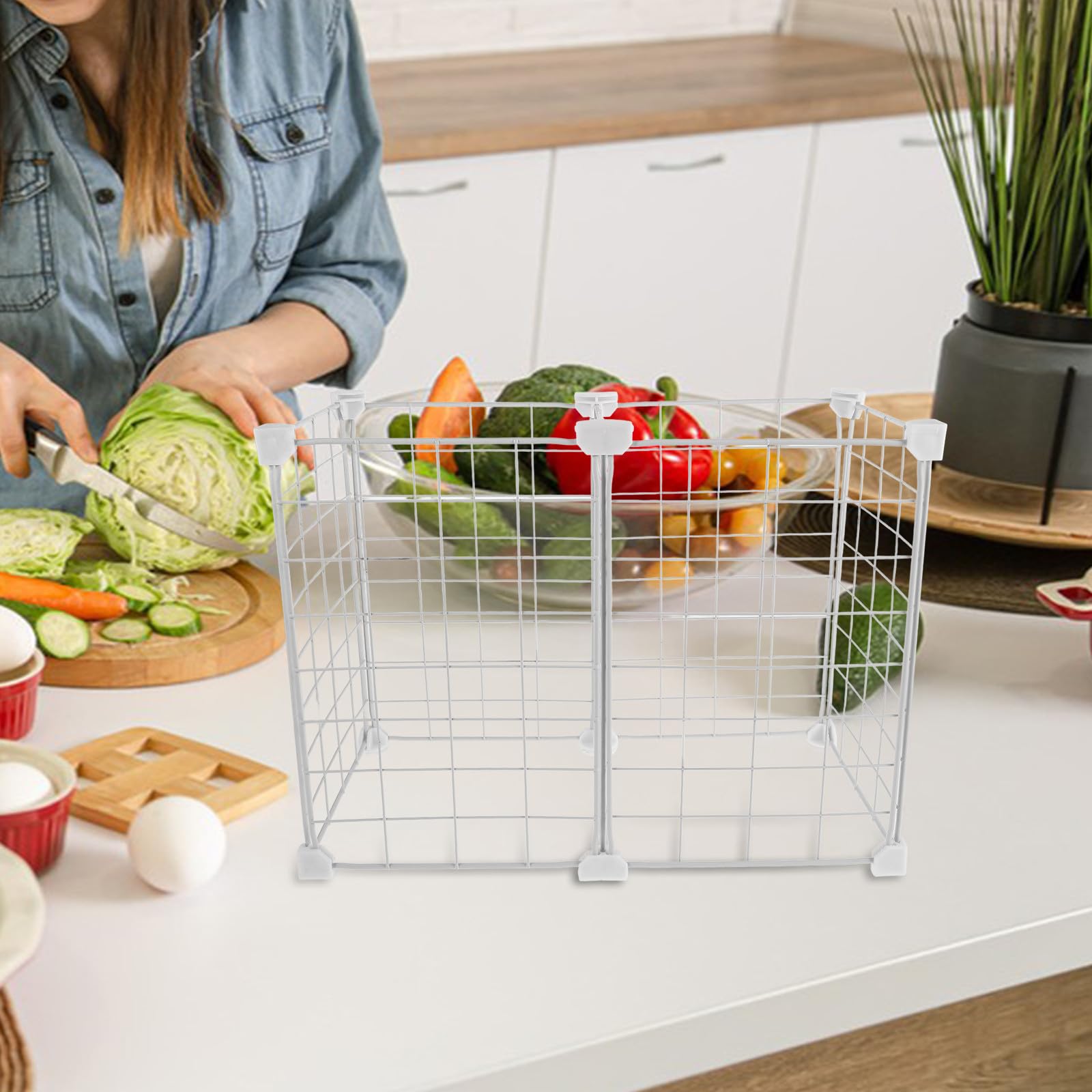 Organizador Cesta de Hierro y Plástico Diseño de Rejilla para Congelador Profundo Varios Estilos para Optimizar Espacio Fácil de Instalar Varios Estilos en Congeladores Verticales