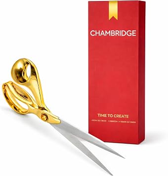 Gold Scissors for Grand Opening 11" Sharp Stainless Steel Scisors Golden 11 Inch Best Scissors for All Purpose Heavy Duty Gold Ribbon Cutting Scisors for Special Events Inaugurations Ceremonies