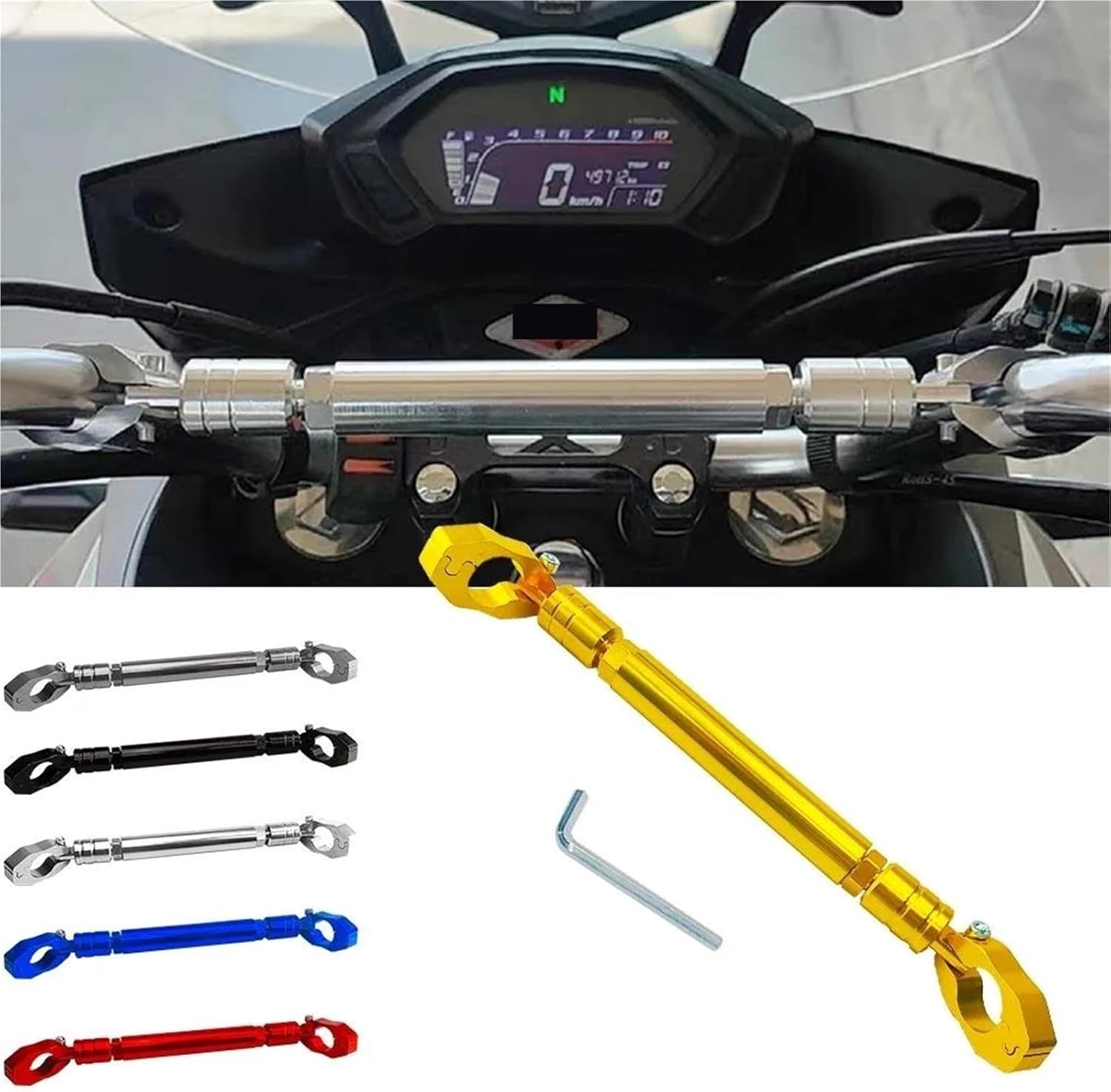 バイク ハンドルブレース オートバイバランスバーハンドルバークロスバーレバー電話ホルダー のために ADV150 ADV160 AD