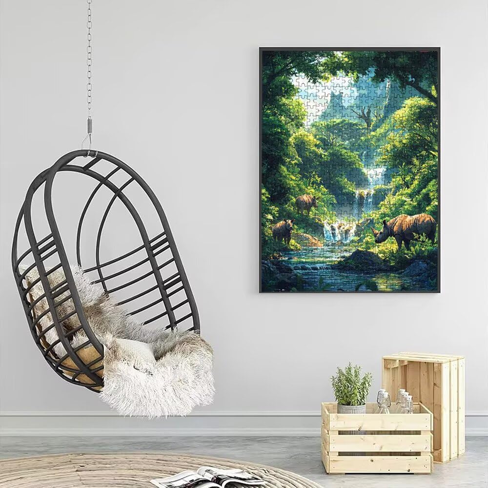 Puzzle 4000 Pezzi, Rinoceronte Forestale 3D Puzzle per Adulti Impegnativo, Educa Puzzles Artistico, Divertente E Stimolante Puzzles Decorativo per La Famiglia, Regalo e Decorazione Pareti DX0YL6-806