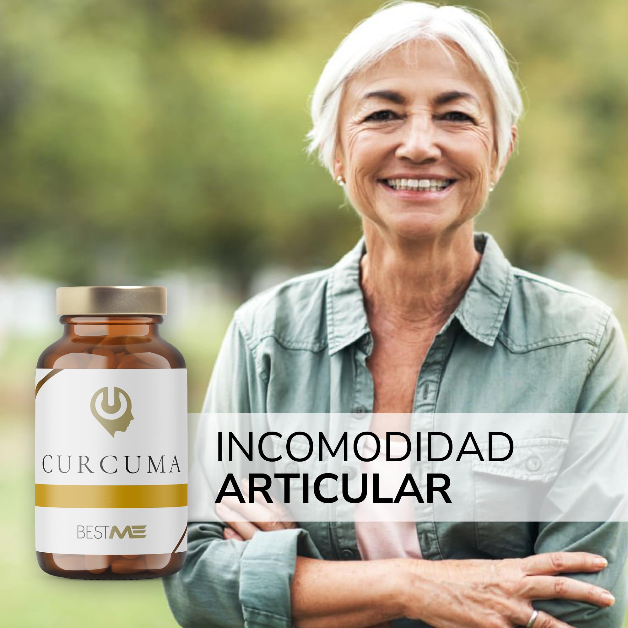BESTME - Cúrcuma Curcumina con Pimienta Negra y Piperina X8 Absorción Cursol (Alta Potencia) Apoyo Antioxidante y Digestivo, 60 Cápsulas Naturales y sin Aditivos