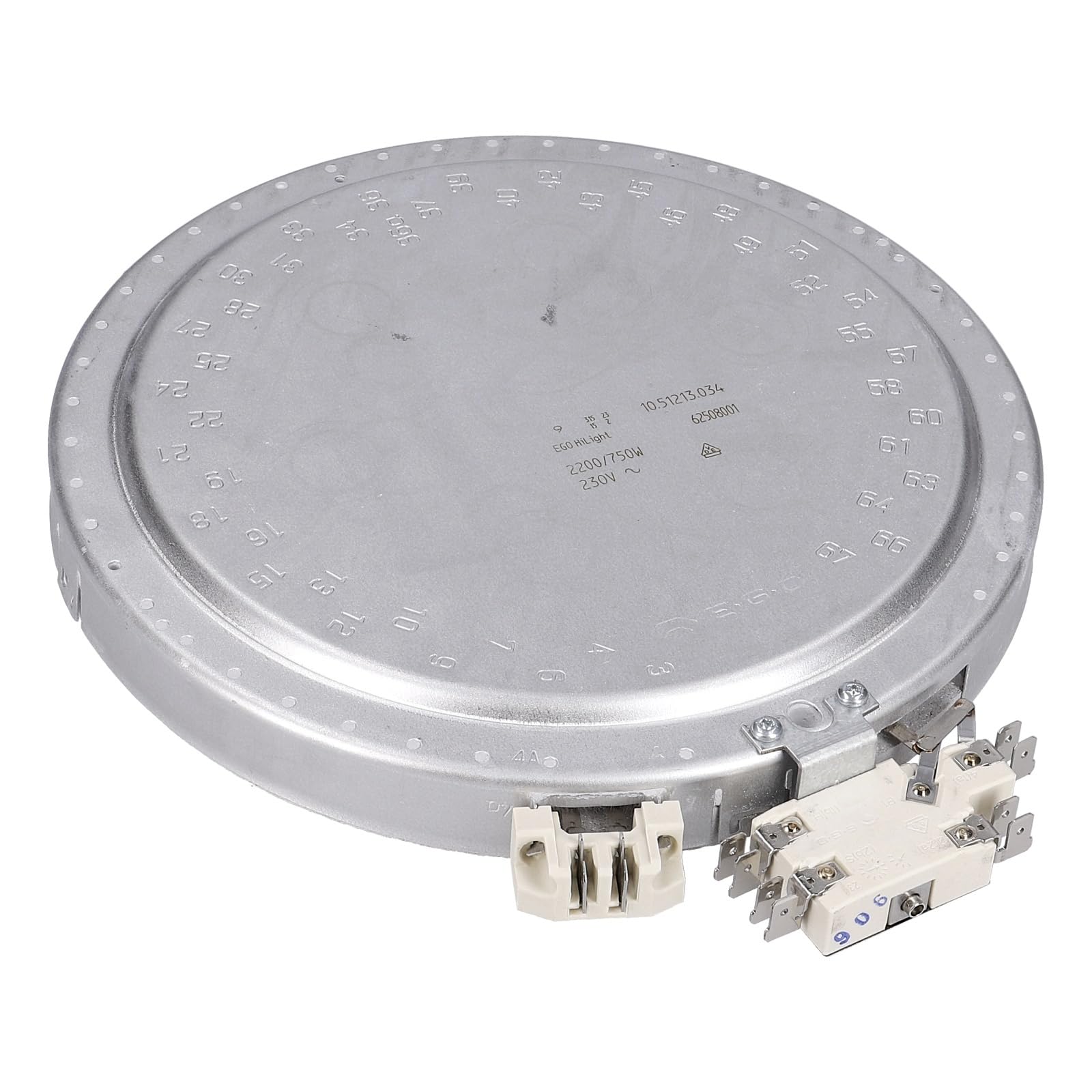 E.G.O. Strahlheizkörper Zweikreis Glaskeramikkochfeld 2200/750W Ø210/125mm Ego 1051213034 HiLight-Heizkörper passend Bosch Siemens 00356260 Constructa Neff Balay Lynx Pitsos Küppersbusch hsn nkt
