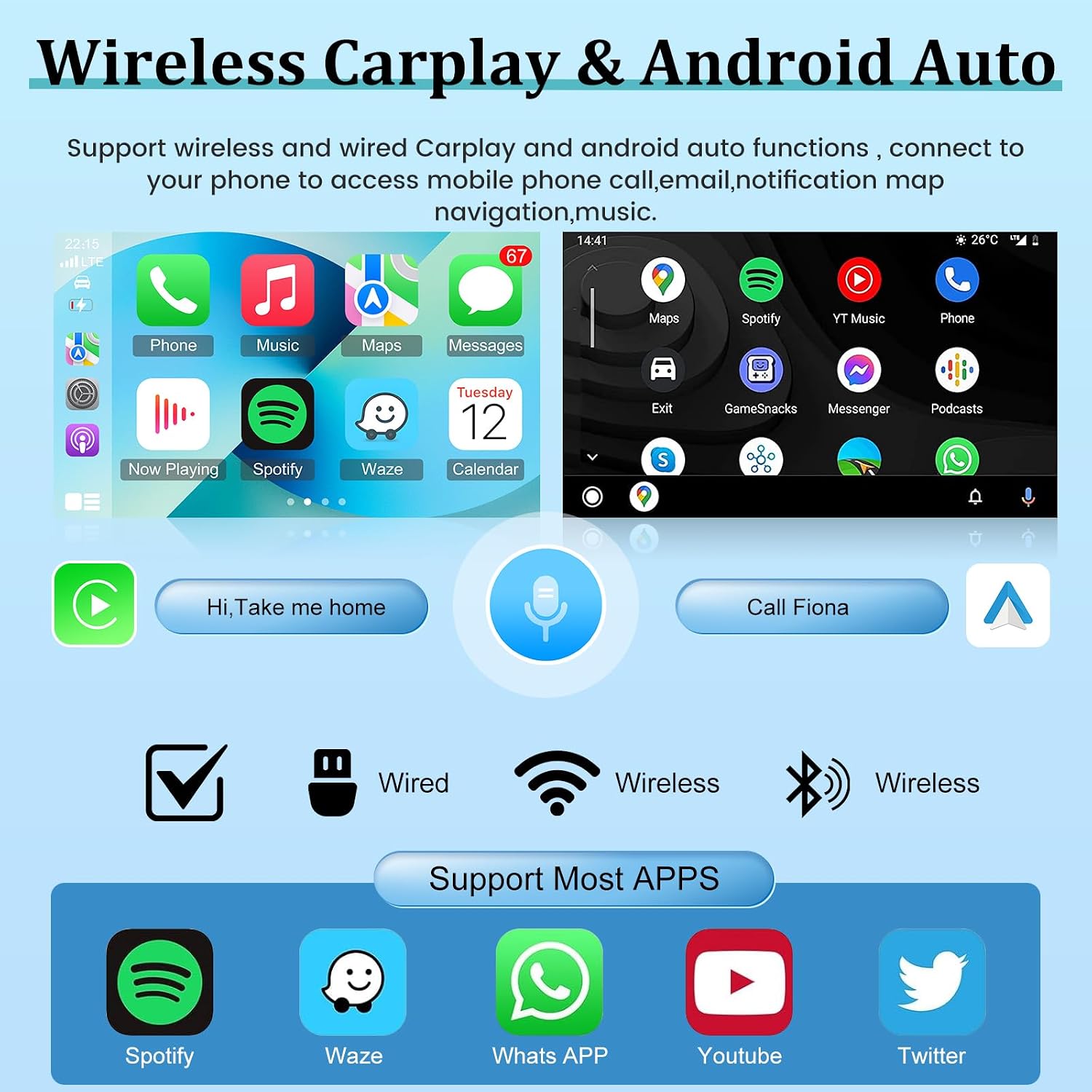 [2+64G] Car Radio Made for Chevrolet Camaro 2008-2015: 9 inch Touchscreen Android Stereo - Wireless Carplay and Android Auto, GPS, 5G.WiFi, EQ, SWC + AHD Backup Camera + Canbus