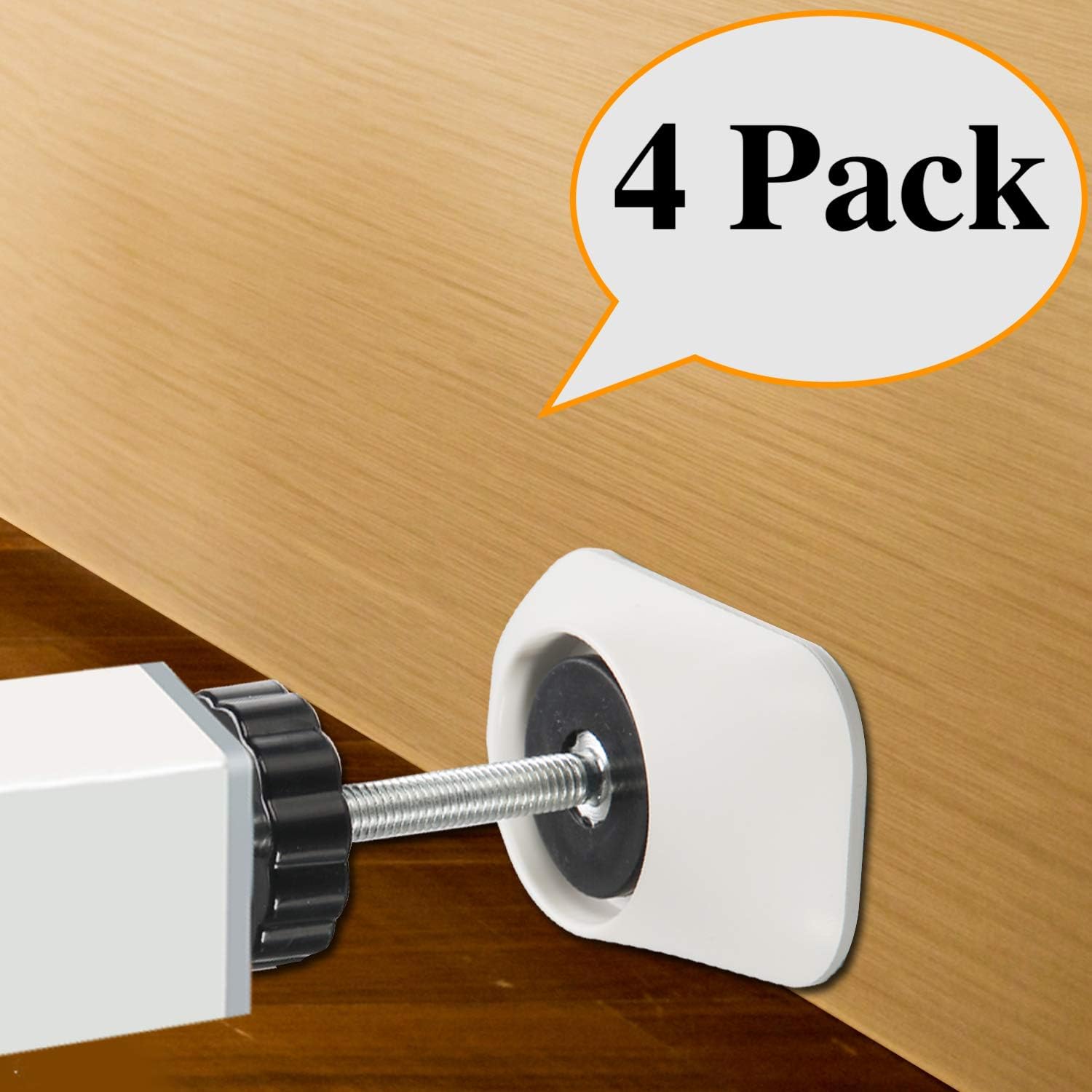 Vmaisi Baby Gate Wall Cup Protector Make Pressure Mounted Safety Gates More Stable - Wall Damage-Free - Fit for Doorway, Door Frame, Baseboard - Work on Dog & Pet Gates (White)