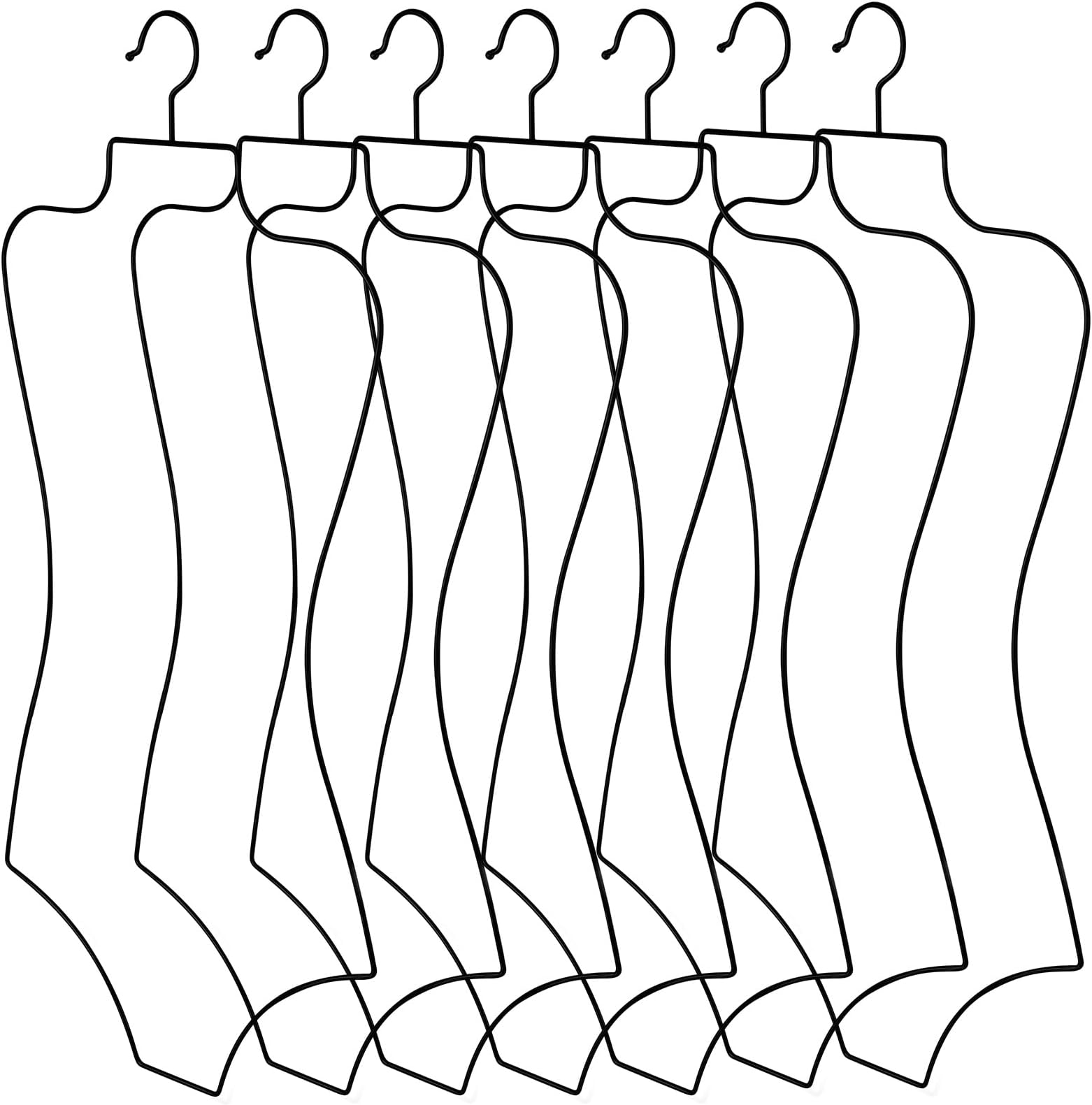 Taiyin Body Shape Bikini Hanger Wire Body Shape Display Hangers Metal Lingerie Hangers Bathing Suit Hangers Swimsuit Hanger Bikini Swimwear Hanger for Clothes Coat (Black, 16 Pcs)