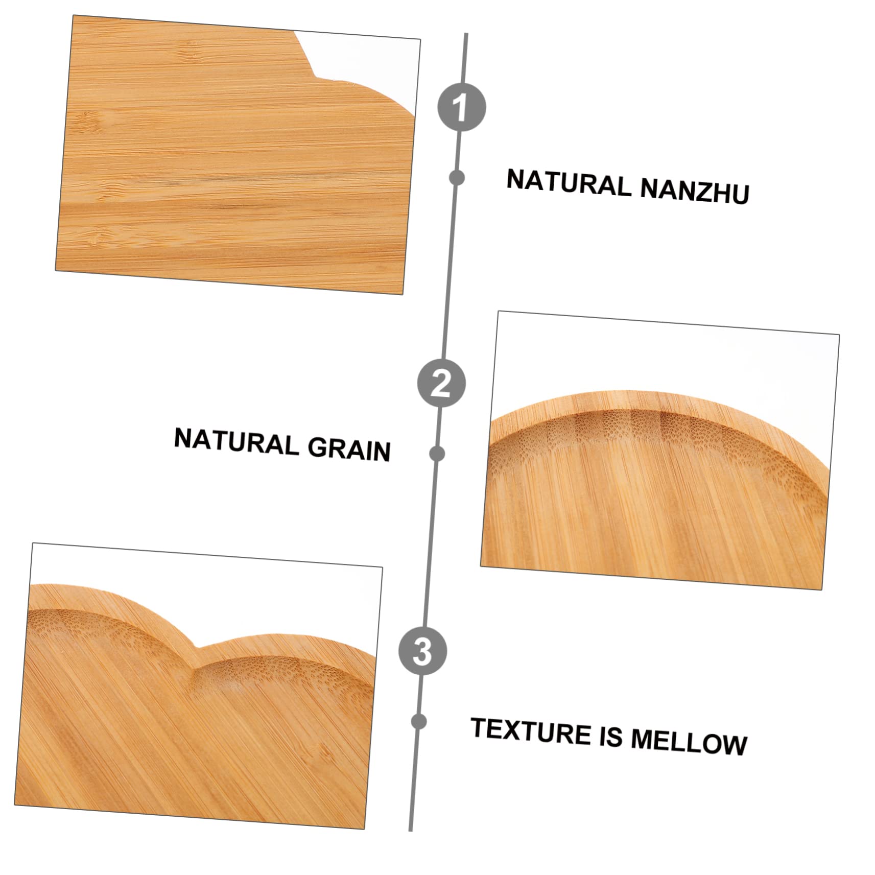 SOLUSTRE Flower Shape Plates Wooden Breakfast Tray Food Plate Bamboo Dessert Trays for Tableware