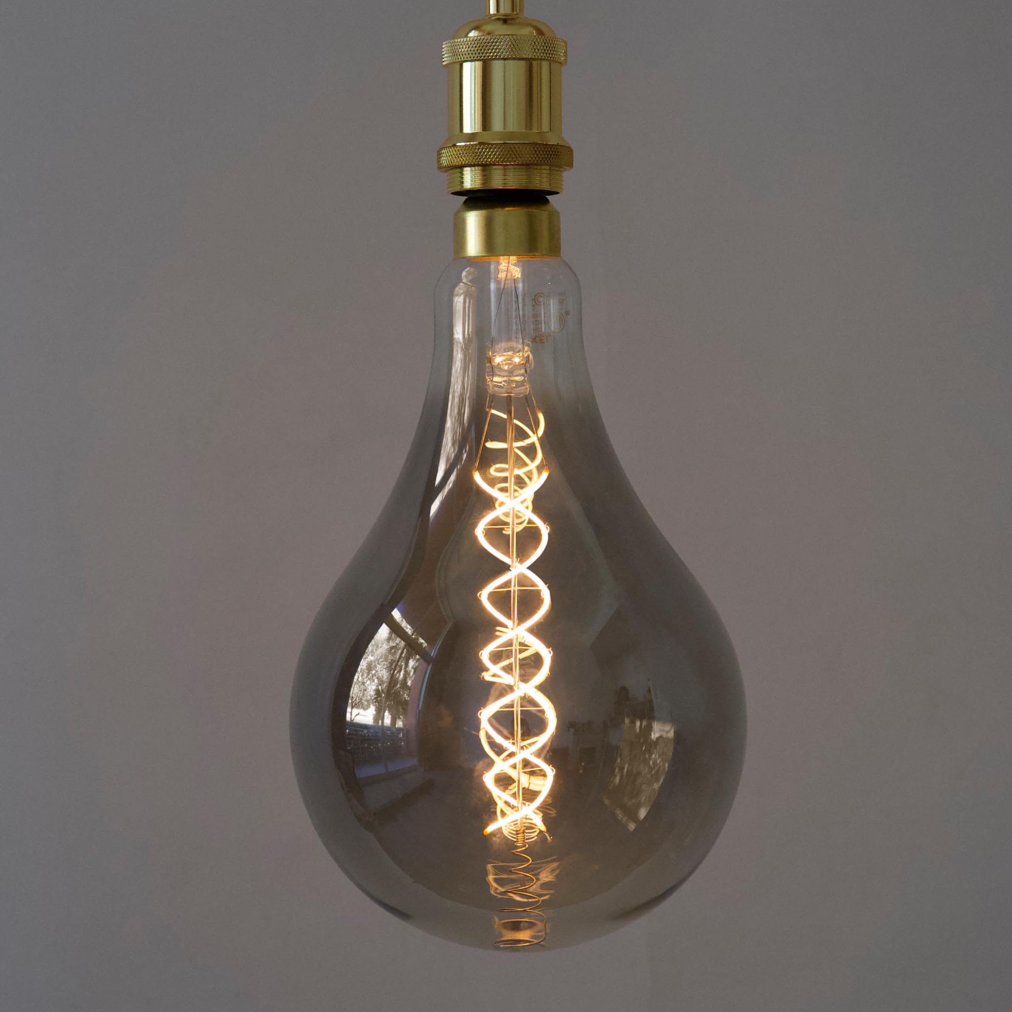 Übergroße Edison-LED-Leuchtmittel, Vintage-Stil, PS52 (PS160), 7 W, entspricht 40 W, dimmbar, 2200 K, warmes Leuchten, 400 Lumen, E26-Sockel, große Glühfaden, dekorative Glühbirnen, 360°