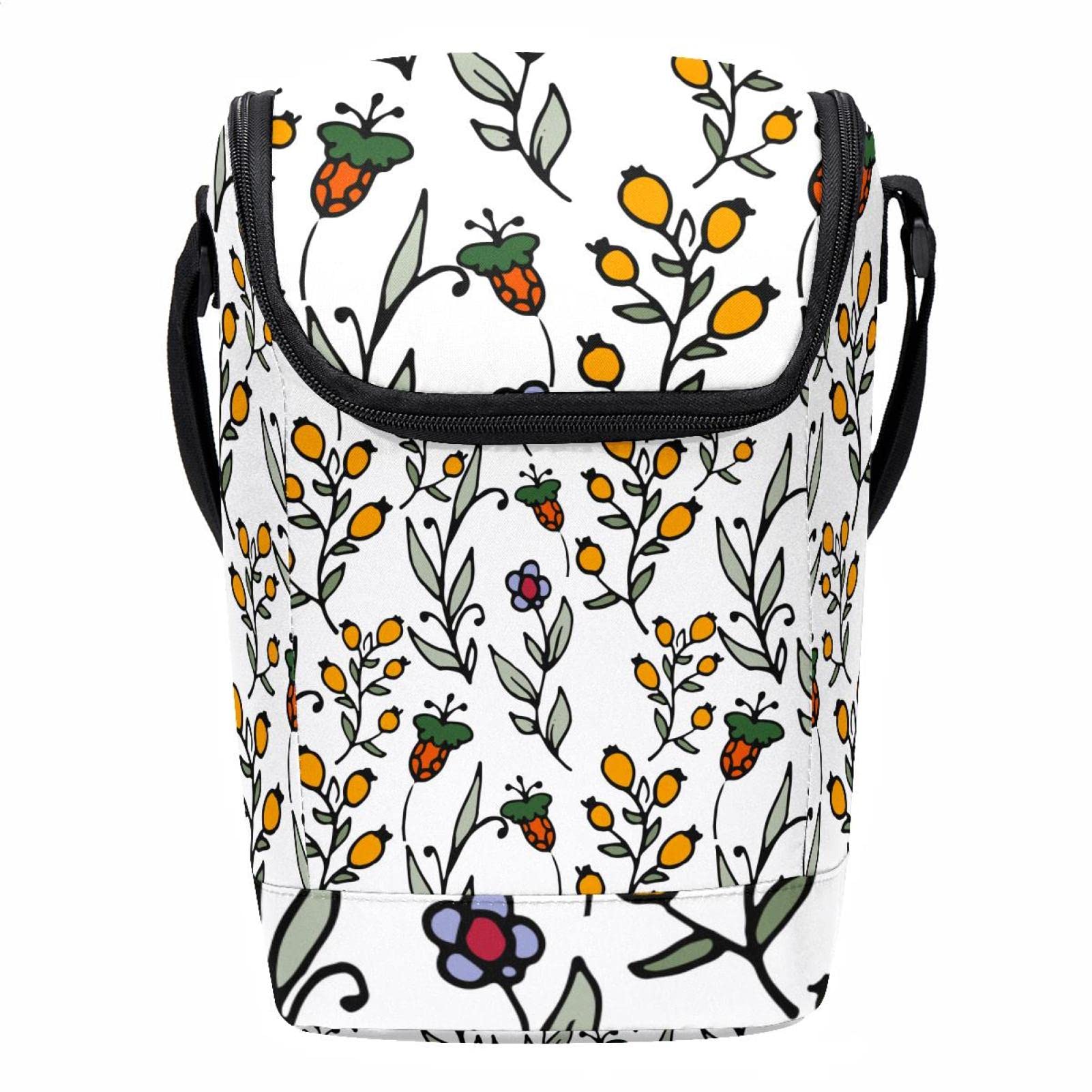Lonchera para el trabajo de flores silvestres bolsa térmica portátil