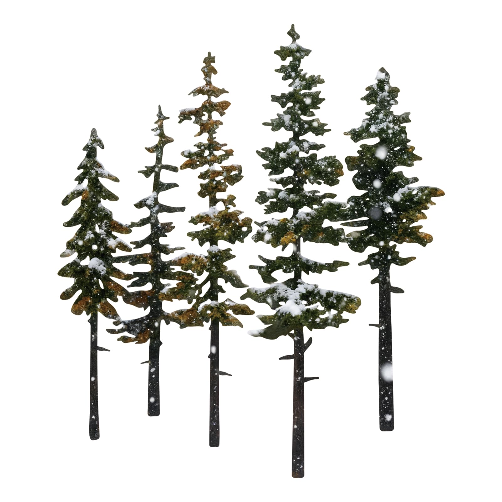 ESTART Metal Pine Tree Wall Art, Metal Tree Wall Decor, Nature Rustic Farmhouse Cabin Decor, Forest Wall Art for Home Living Room Bedroom Office Indoor and Outdoor Decoration (White green)