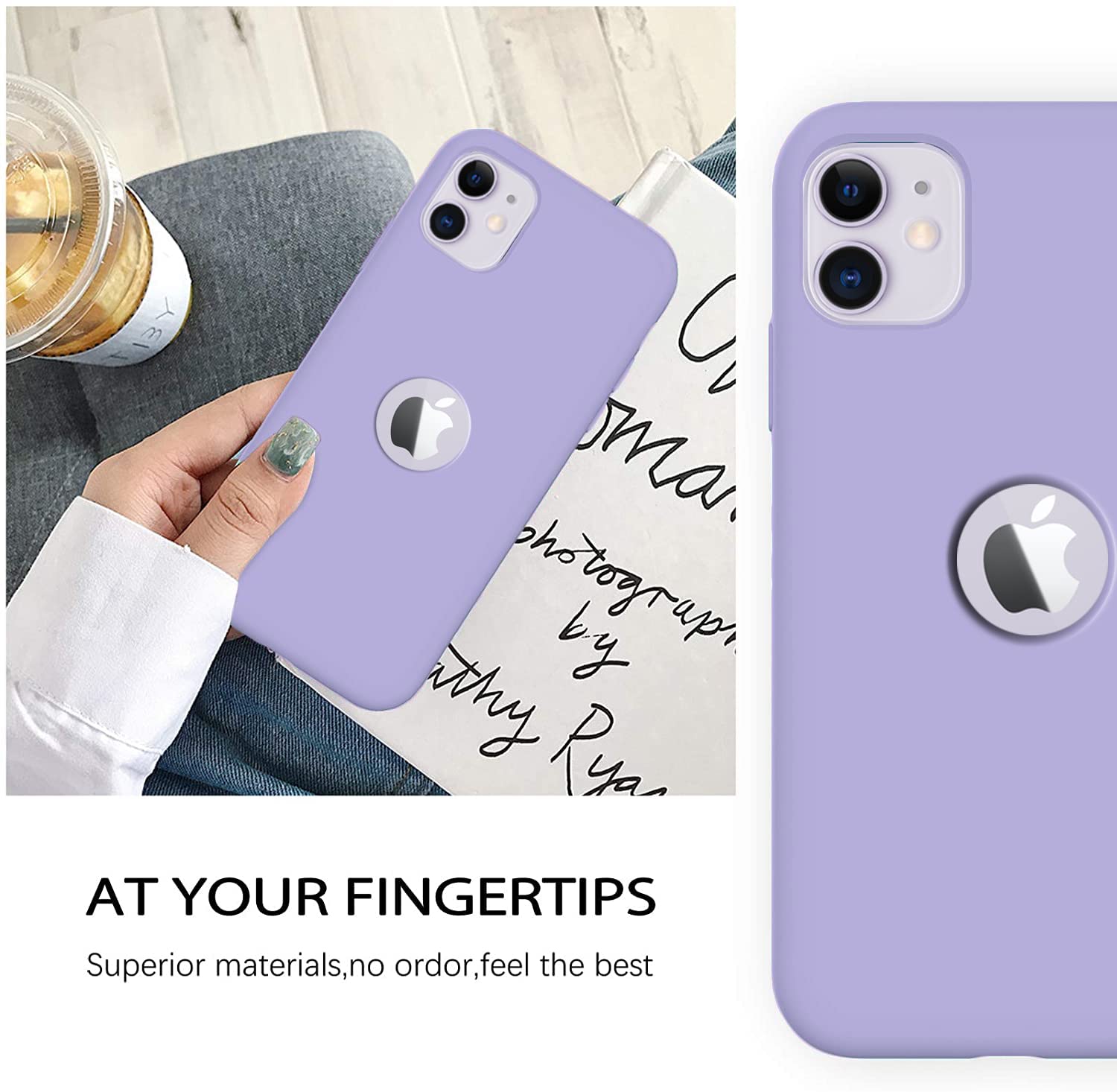 VONZEE® Mobile Back Cover with Airpod 1/2 Case for iPhone 11 (6.1