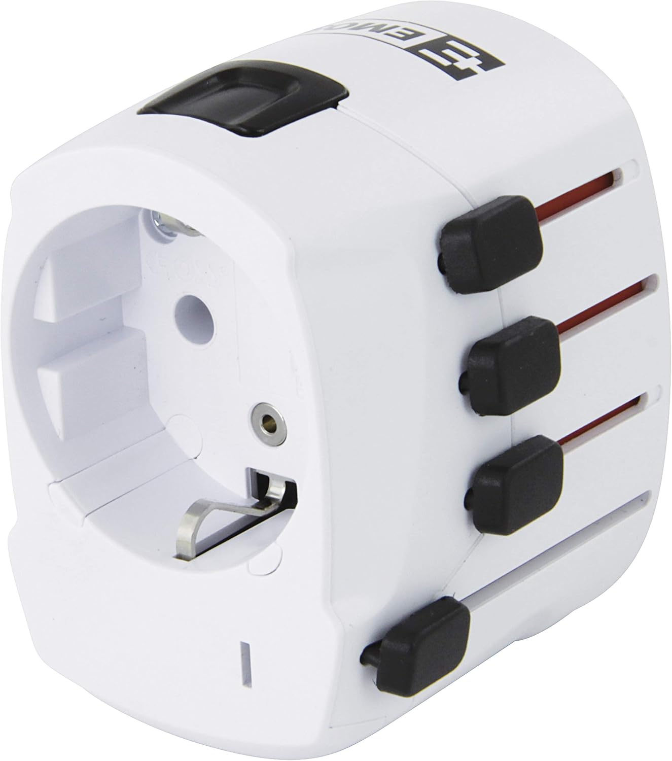 EMOS, 1.103200 Travel Adapter for European and Foreign Countries, White