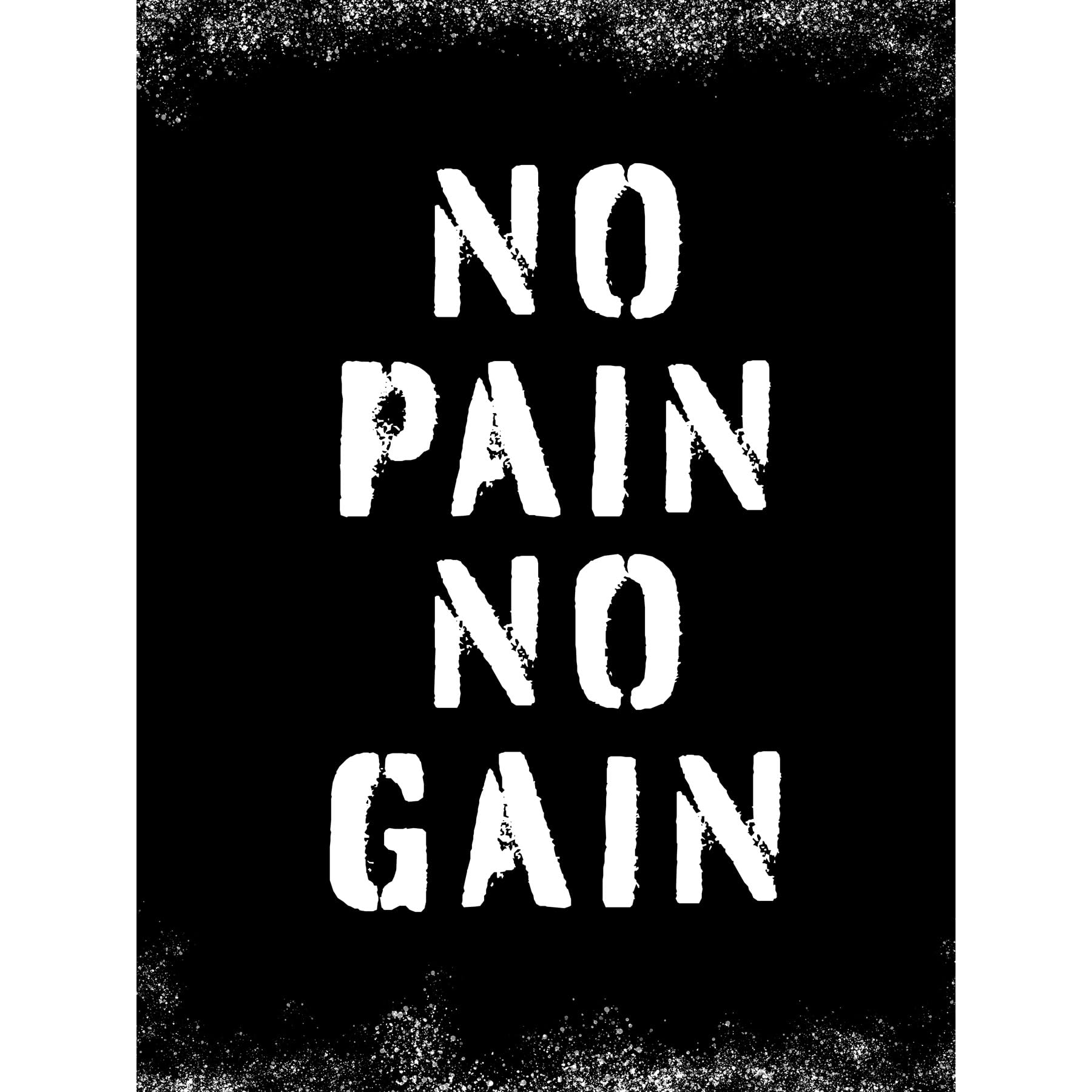 Artery8 Exercise Decor Inspiration No Pain No Gain Inspirational Gym Decor Wall Art Large Wall Art Poster Print Thick Paper 18X24 Inch