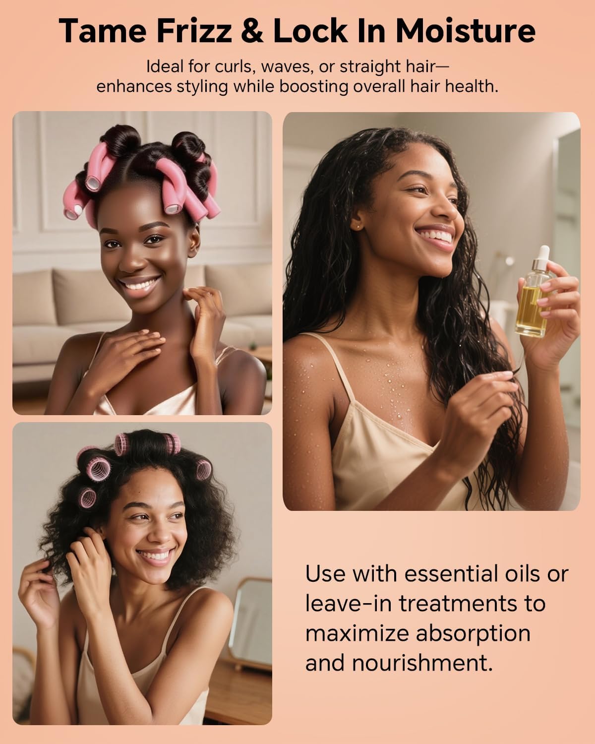 Hair Dryer Bonnet Attachment – 28.5" XL Hooded Dryer Cap for Faster Drying & Deep Conditioning, Extra-Large Space Fits Thick, Curly Hair & Styling Tools (Black, Extra Large) - Image 6