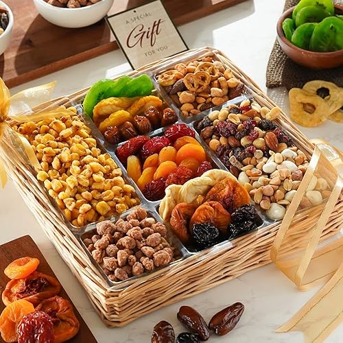 Cesta de regalo de frutas secas y frutos secos de lujo, una experiencia de regalo saludable de primera calidad. Gran regalo corporativo, mejora para Cesta de regalo de frutas secas y frutos secos de lujo, una experiencia de regalo saludable de primera calidad. Gran regalo corporativo, mejora para