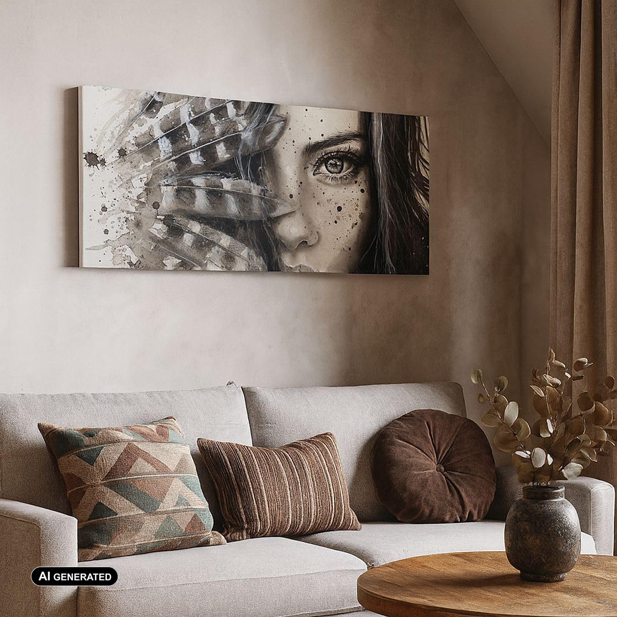 Stampe da Parete 160x50 cm Quadro su Tela Bianco e Nero Persone - 2874