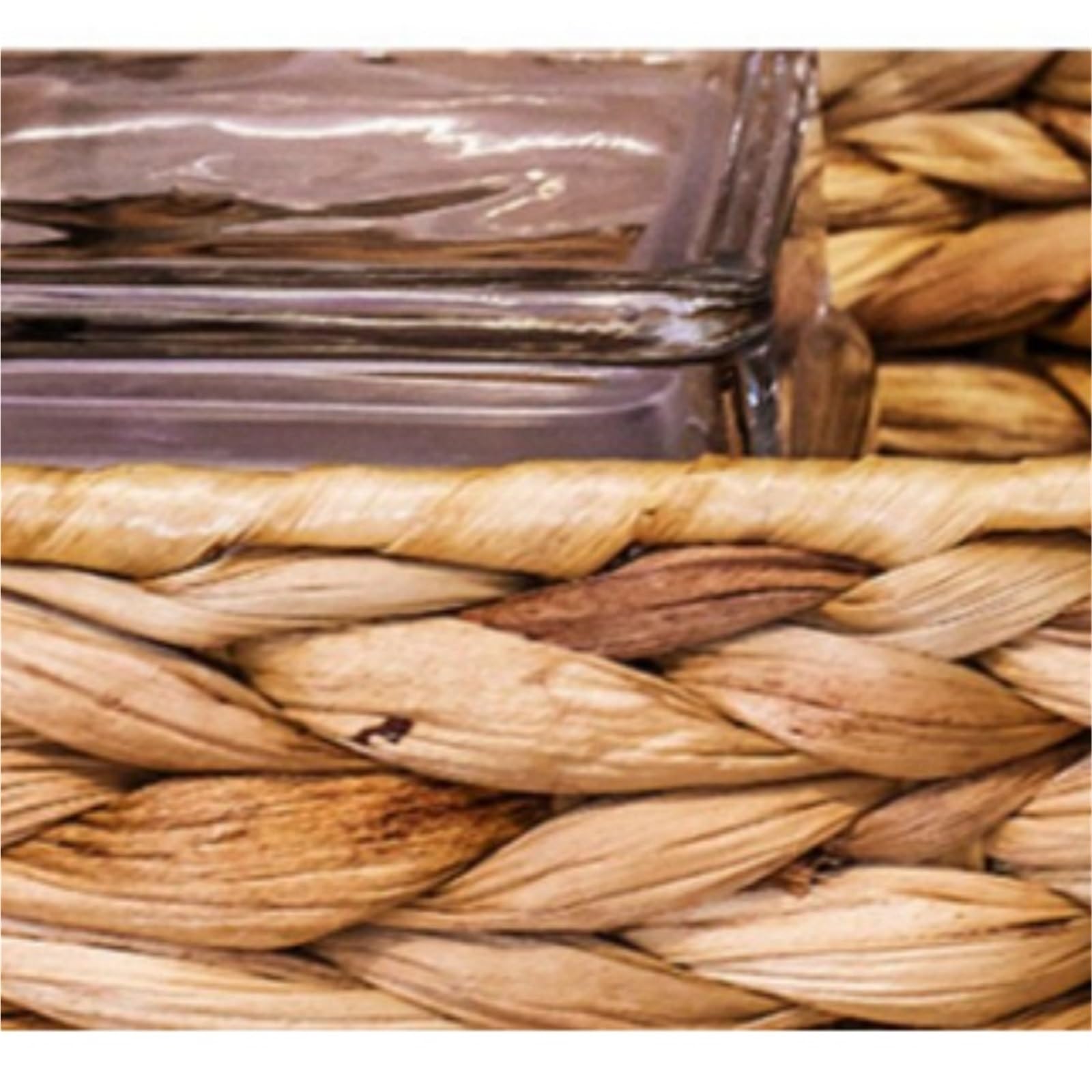 Cesta Para Revistas Tejida A Mano Caja de almacenamiento tejida con asa