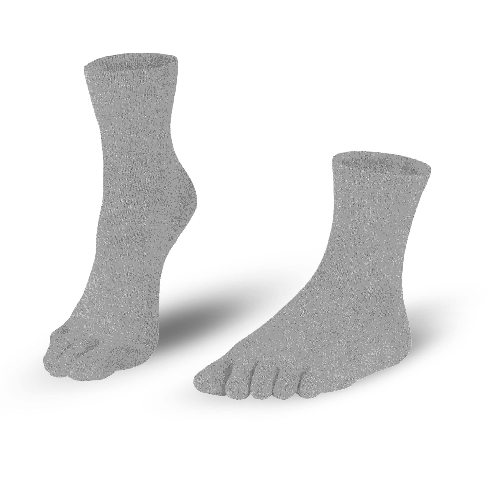 Knitido Unisex Light Gray (103) Essentials Midi, Crew Toe Socks Cotton (85%) For Everday, Size:uk 5.5-8 (Eu 39-42), Colour: