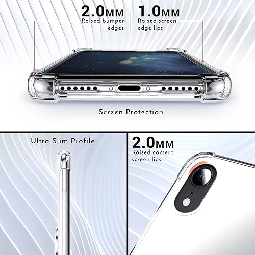 Miniatura 5 de Shields Up Funda diseñada para iPhone XR, funda minimalista con tarjetero 3 tarjetas y soporte de anillo, protección contra caídas Funda protectora