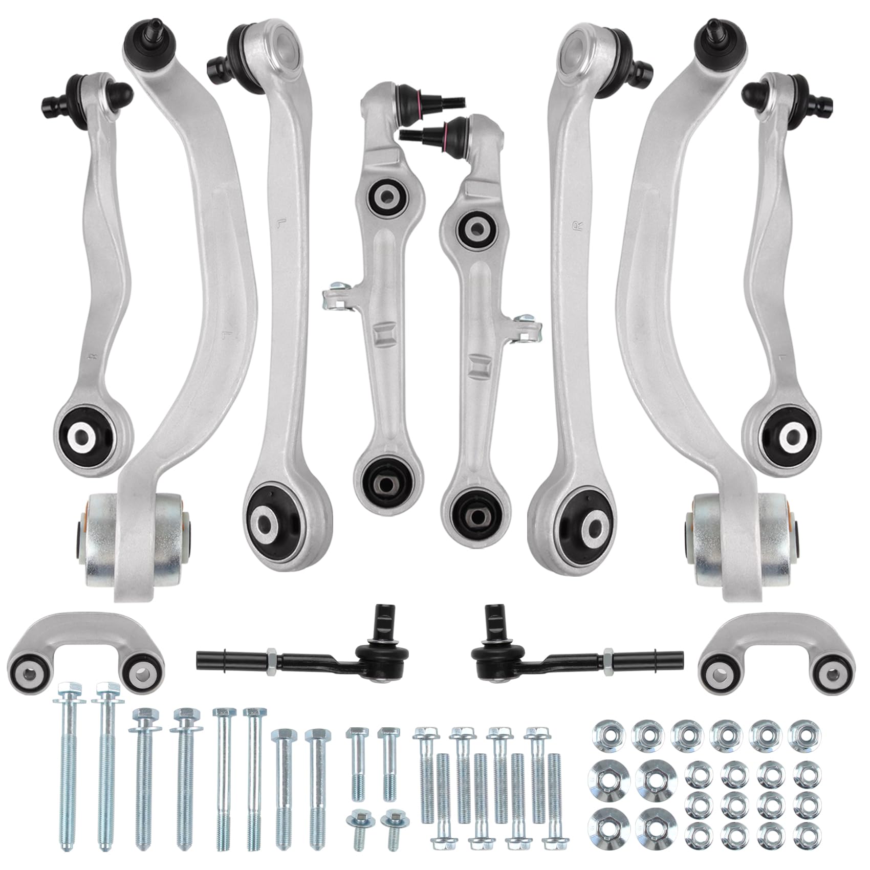 DOCAS compatibles avec Audi A4 B6 B7 A4 Avant B6 B7 A4 Cabriolet B7 EXEO 3R2 3R5 8E0498998, 8E0498998S1 Jeu de bras, suspension de roue (12 pièces)