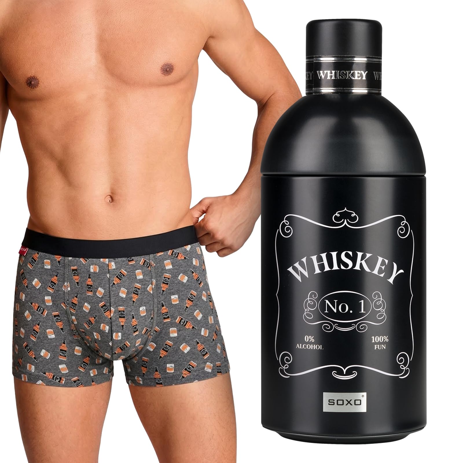 soxo Whisky Mens Boxers Shorts Underwear Man Gift Men Cotton Trunks Boxer Briefs L Whisky