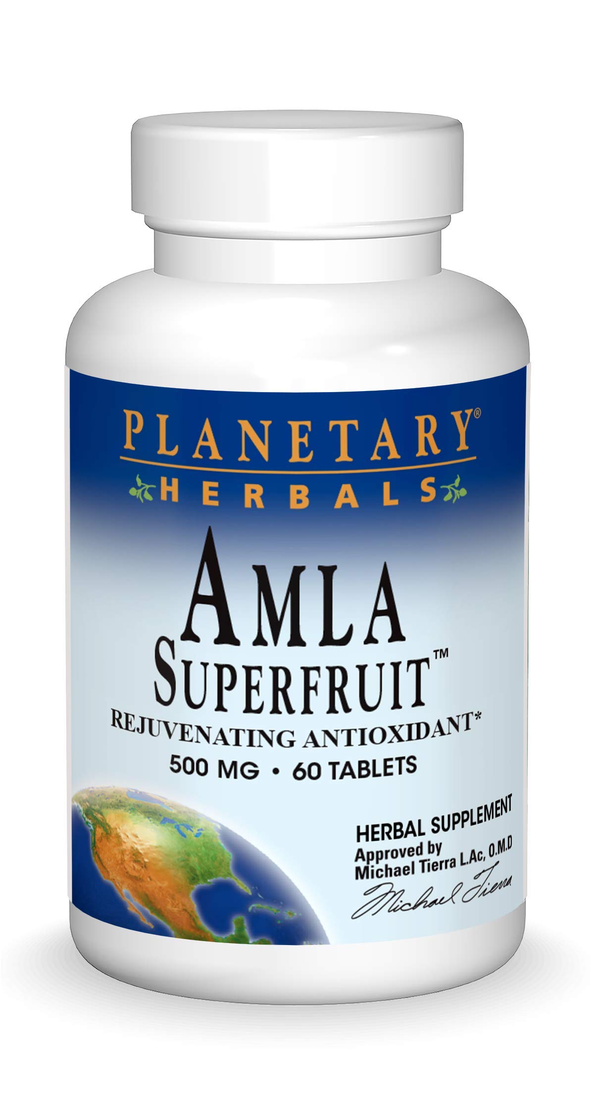 PLANETARY HERBALS Amla Super Fruit Rejuvenating Antioxidant Supplement, 60 Count