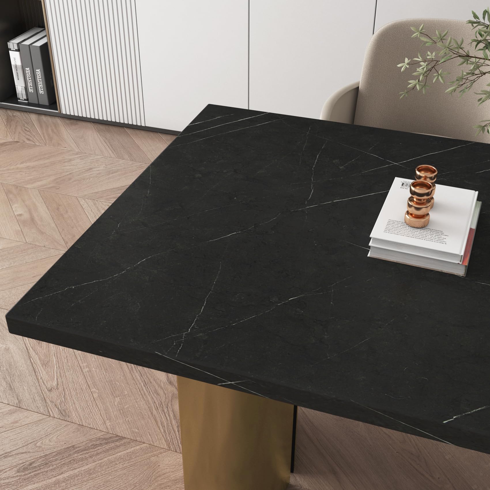 Stickyart Papel Adhesivo para Muebles Mármol Negro 90cm x 400cm Papel Pintado Autoadhesivo para Parede Extraíble Vinilo Encimera Cocina Solución Decorativa Moderna Vinilo Adhesivo Baño Impermeable