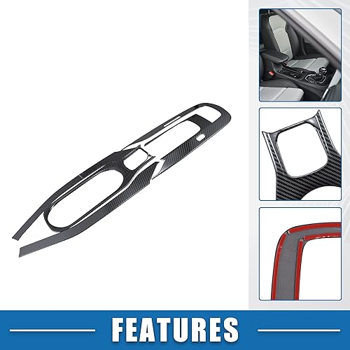 Miniatura 4 de Cubierta para panel de palanca de cambios de automóvil, cubierta de marco de consola para Toyota Corolla 2019-2021 de acero inoxidable, patrón de