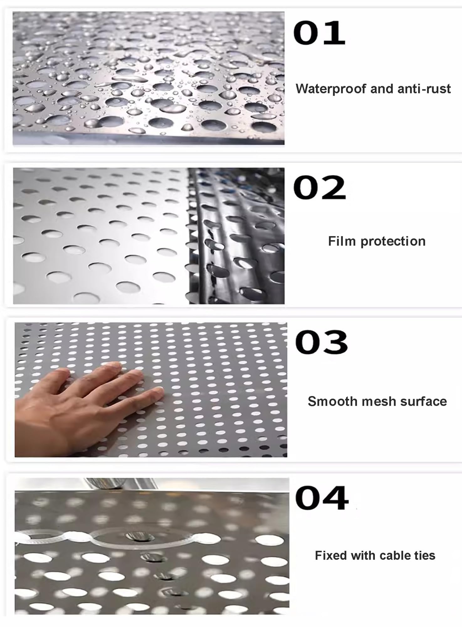 Amazon | 金属穴あきプレート、304ステンレス鋼穴あきシート