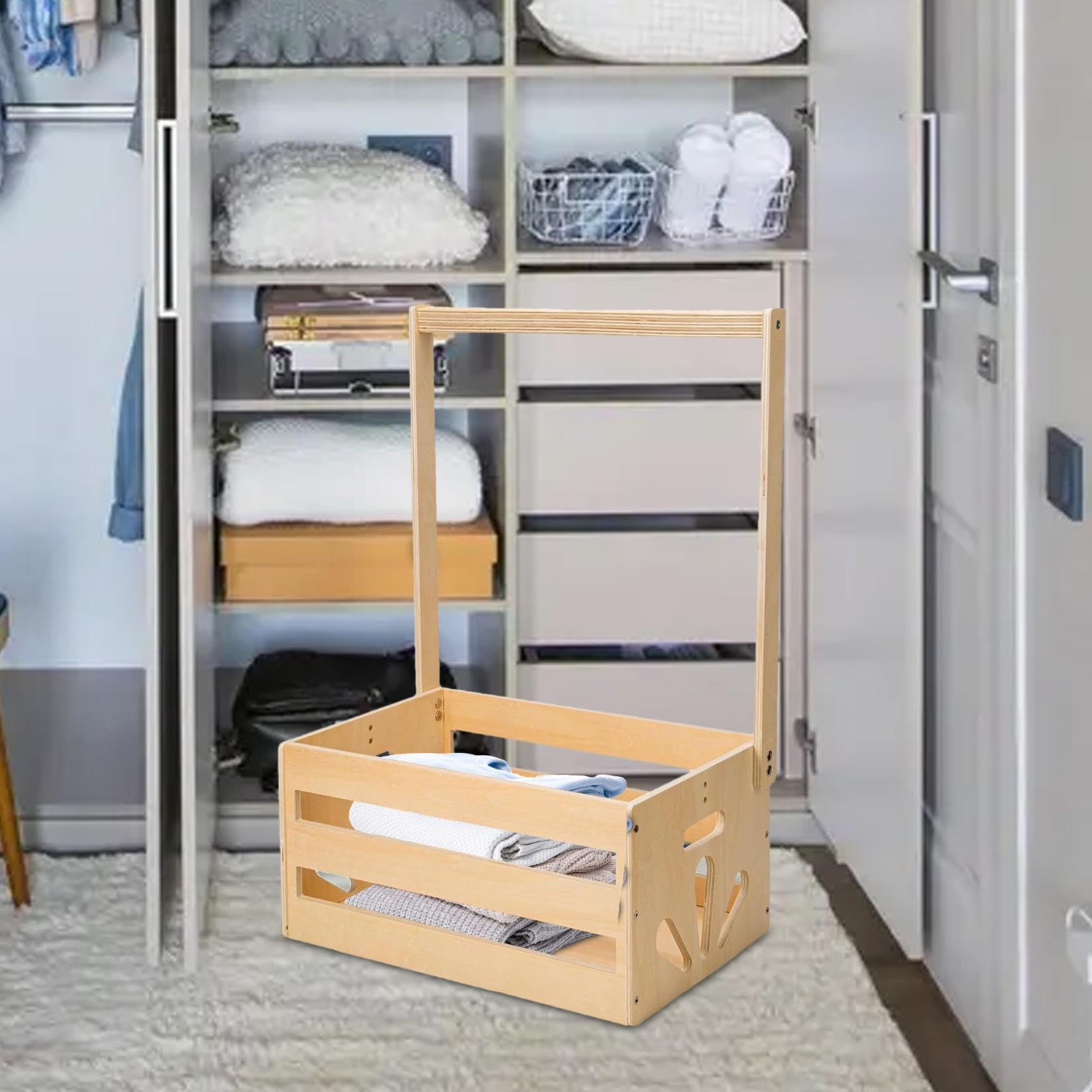 Schrank Für Babypartykisten Aus, Praktischer Babypartykorb Babypartykiste aus, Vielseitige Baby-Aufbewahrungskiste, Babyparty-Kleiderständer für Kleidung, Socken, Schuhe, Spielzeug