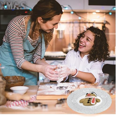 Miniatura 7 de Sangle Spoffy - Tocadiscos decorativos de galletas de 6 pulgadas con almohadilla antideslizante, base de rodamiento acrílico con parte superior de