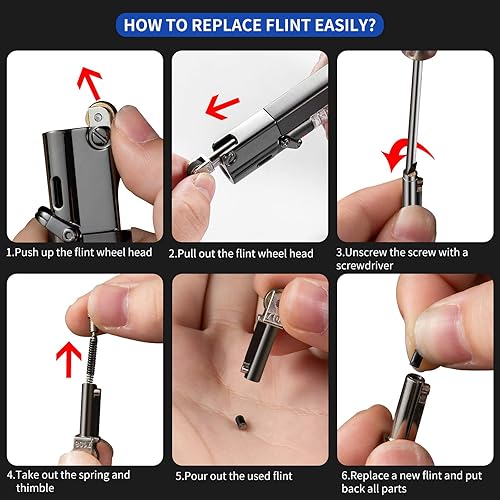 Miniatura 5 de YUSUD Encendedor de combustible butano paquete de 2 encendedores de chorro de antorcha con gas visible llama bloqueable encendedores a prueba de