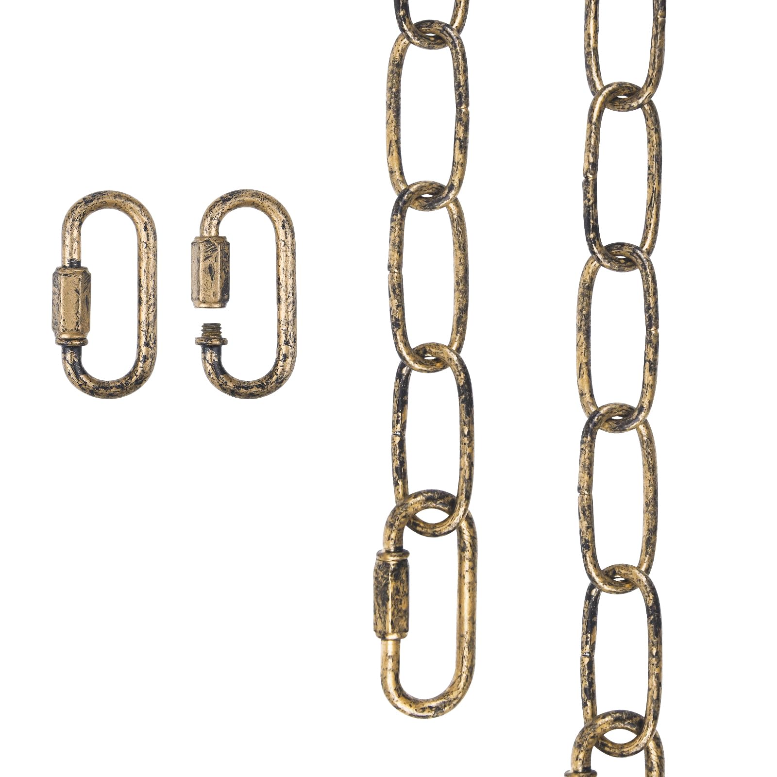 6 Feet Industrial White Light Fixture Chain, Adjustable Metal Pendant Chandelier Chain Extension with Detachable Link, Maximum Load is 66 Pounds — Amazon image 15