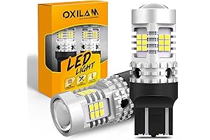 OXILAM Brightest 7443 White LED Bulbs: 600% Luminous Revolution