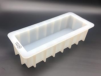 Loaf Soap Silicone Mold 10 Inch Rectangular White DIY Handmade Swirl Tool