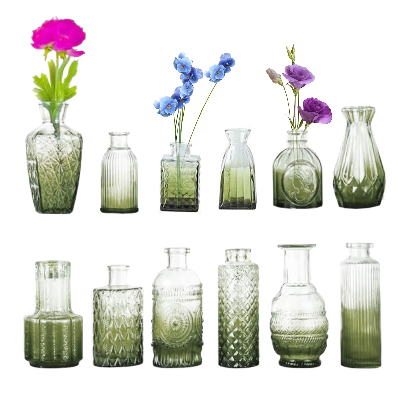 Vases pour fleurs vintage comme centre de table élégant pour salon