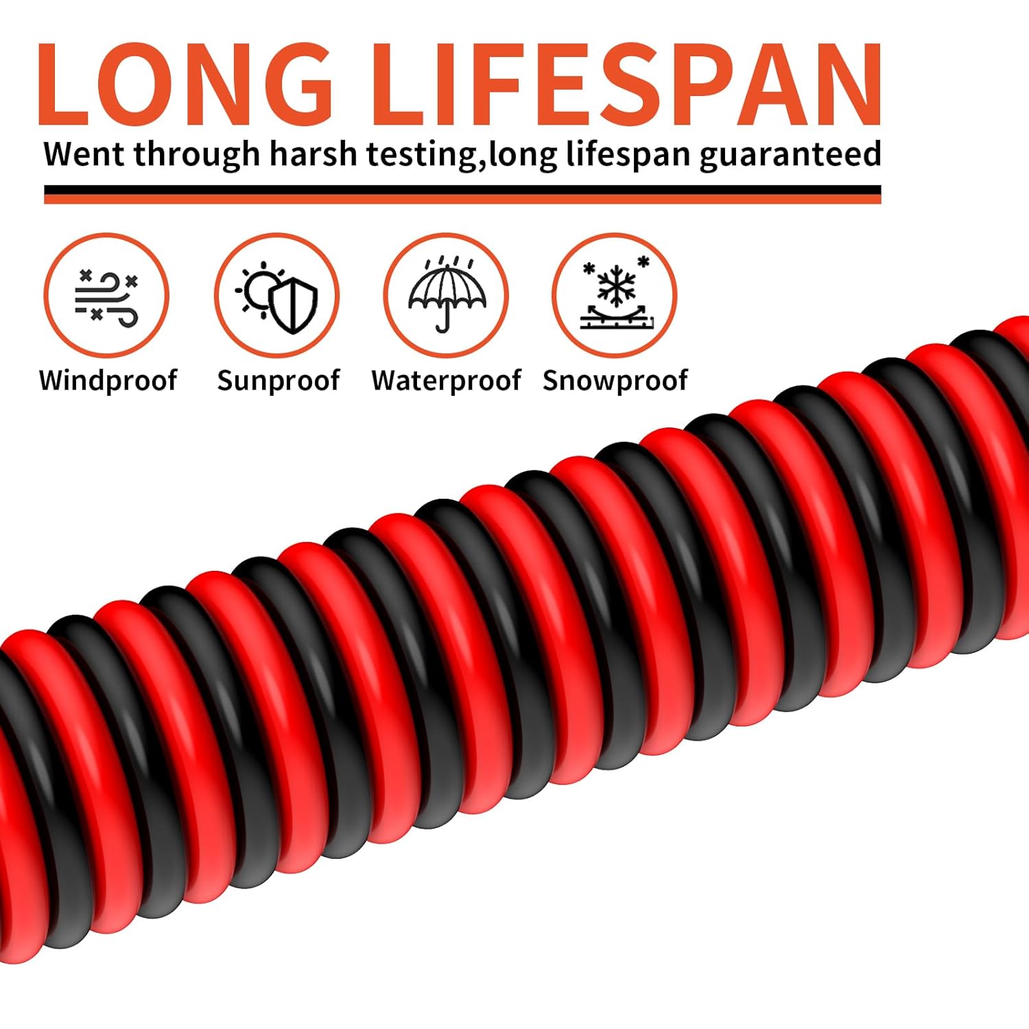 14 Gauge 2 Conductor 50FT Red Black Silicone Parallel Oxygen Free Tinned Copper Electrical Wire for DIY Projects LED Strips Lamps Lighting Home Electrical Automotive Speaker Wire 14/2-50FT