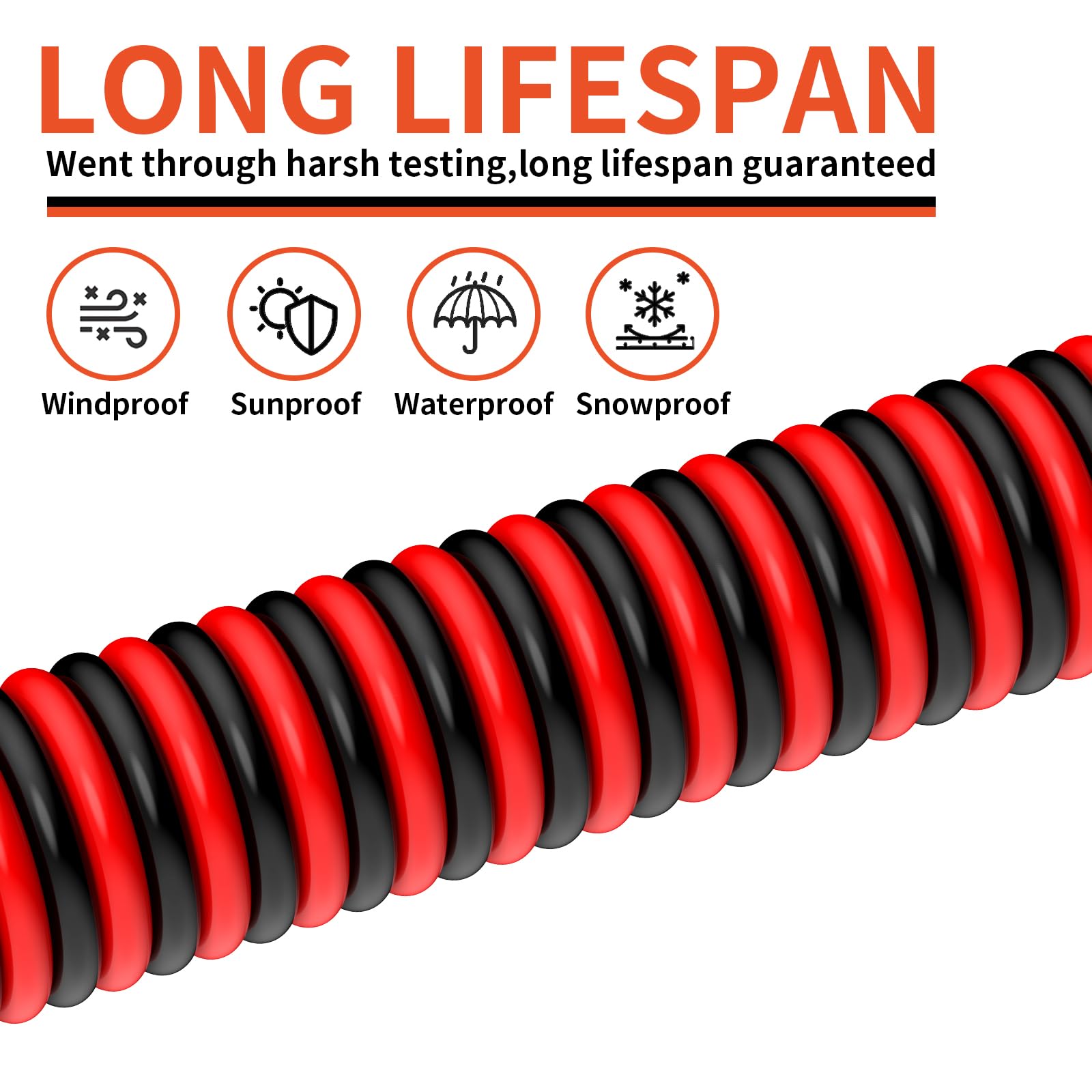 CCA Automobil-Drahtkabel 14 AWG, 30 M (15 M Schwarz + 15 M Rot), PVC-Ummantelung Für Auto-Audio, Solar, Licht