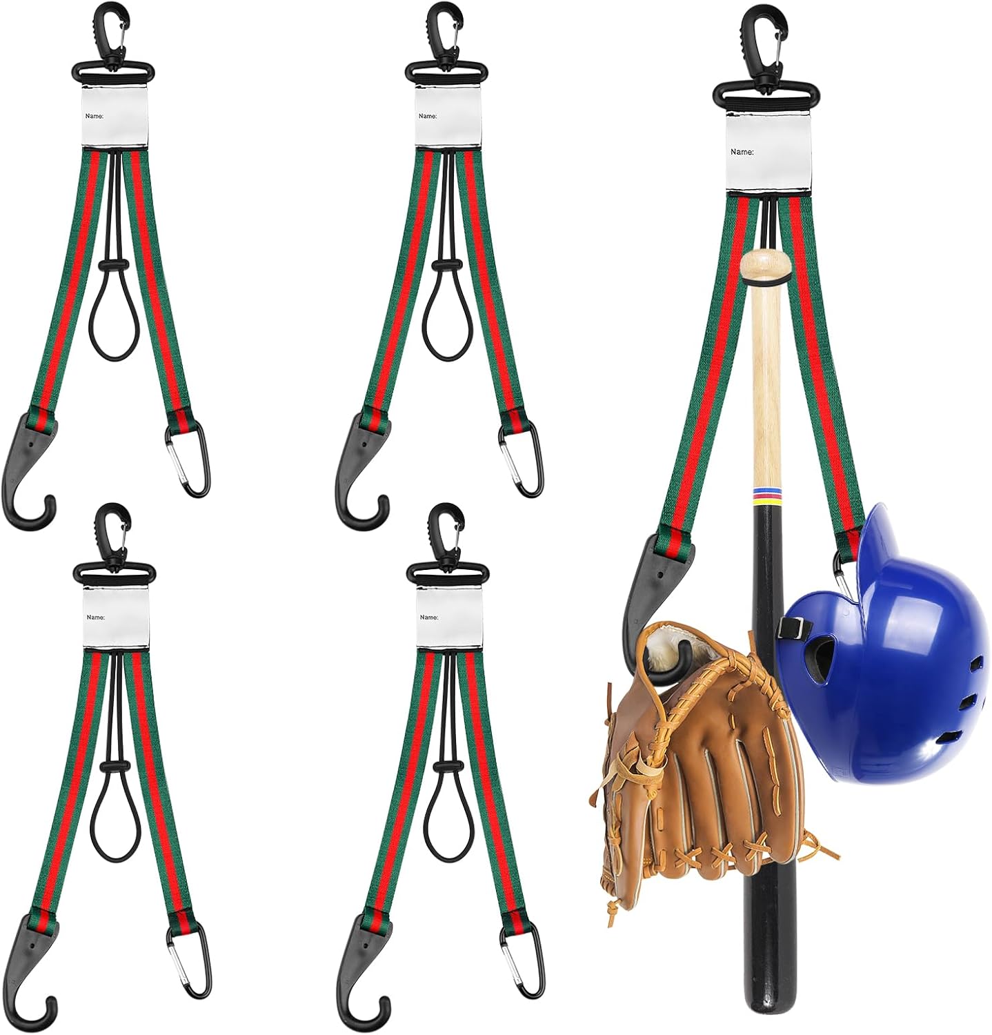 QBA 4PCS Baseball Softball Gear Hanger, Dugout Organizer 3