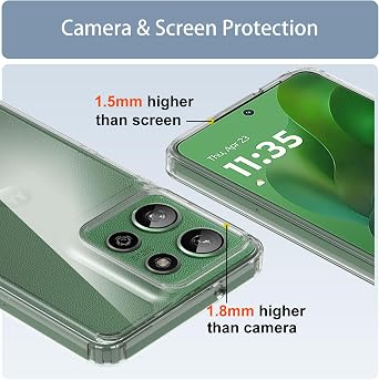 for Motorola Moto-G-Power (2025/2026) Case: Military-Grade Shockproof Phone Cover with Tempered Glass Screen Protector, Anti-Scratch & Reinforced Bumpers - Crystal Clear