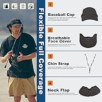 Vista 47 de Surblue Neck Face Flap Outdoor Cap UV Protection Sun Hats Fishing Hat Quick-Drying UPF50+