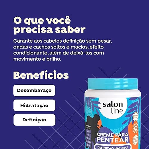 Miniatura 2 de Salon Line - Linha Creme para Pentear - Definicao Natural 1000 Gr