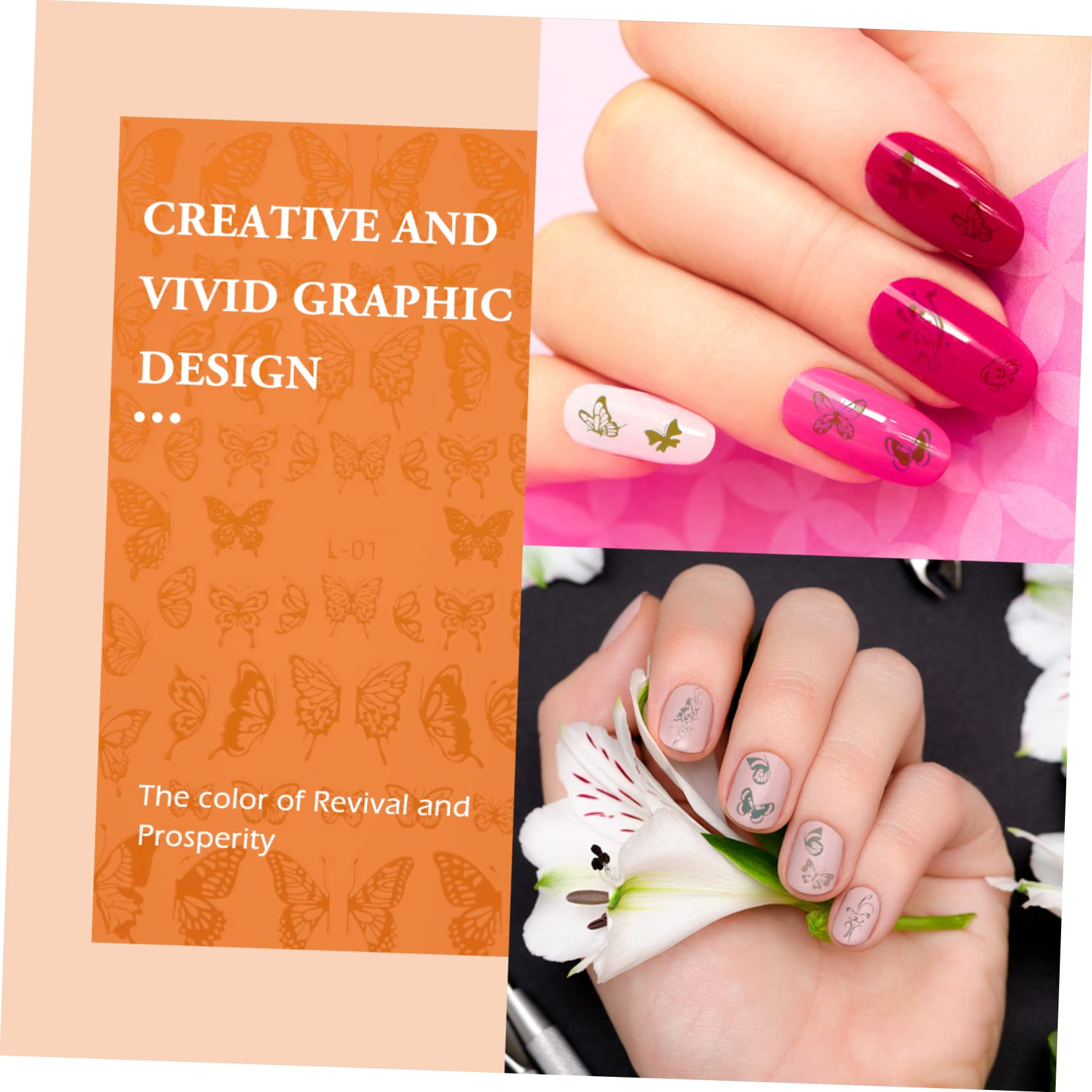 VALICLUD 36hojas Pegatinas De Para Uñas De Nail Art Decals y Holográfico Para Manualidades y Decoración De Uñas