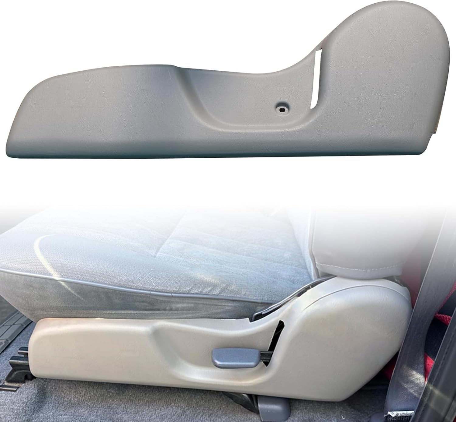 Driver Side Plastic Seat Trim Panel Bezel LH Gray for Toyota Tacoma 2001-2004 Replaces 71812-04010-B2