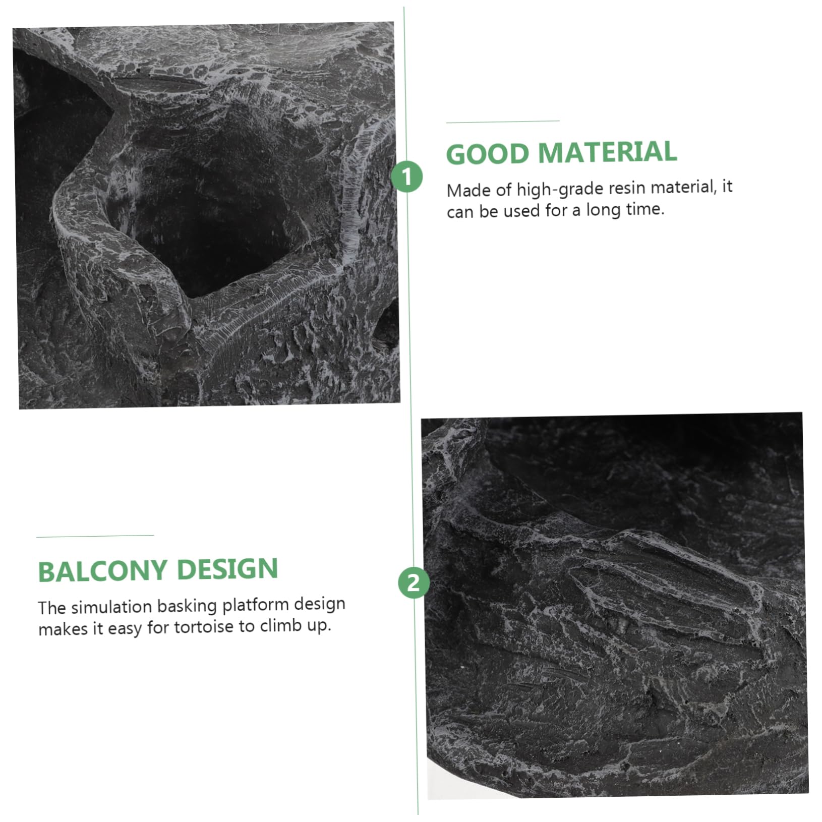 Happyyami Plataforma De Basking para Tortugas De Decorativa Rampas Simuladas para Terrarios y Acuarios para Reptiles como Lagartos y Tortugas Multi-Funcional y Duradera