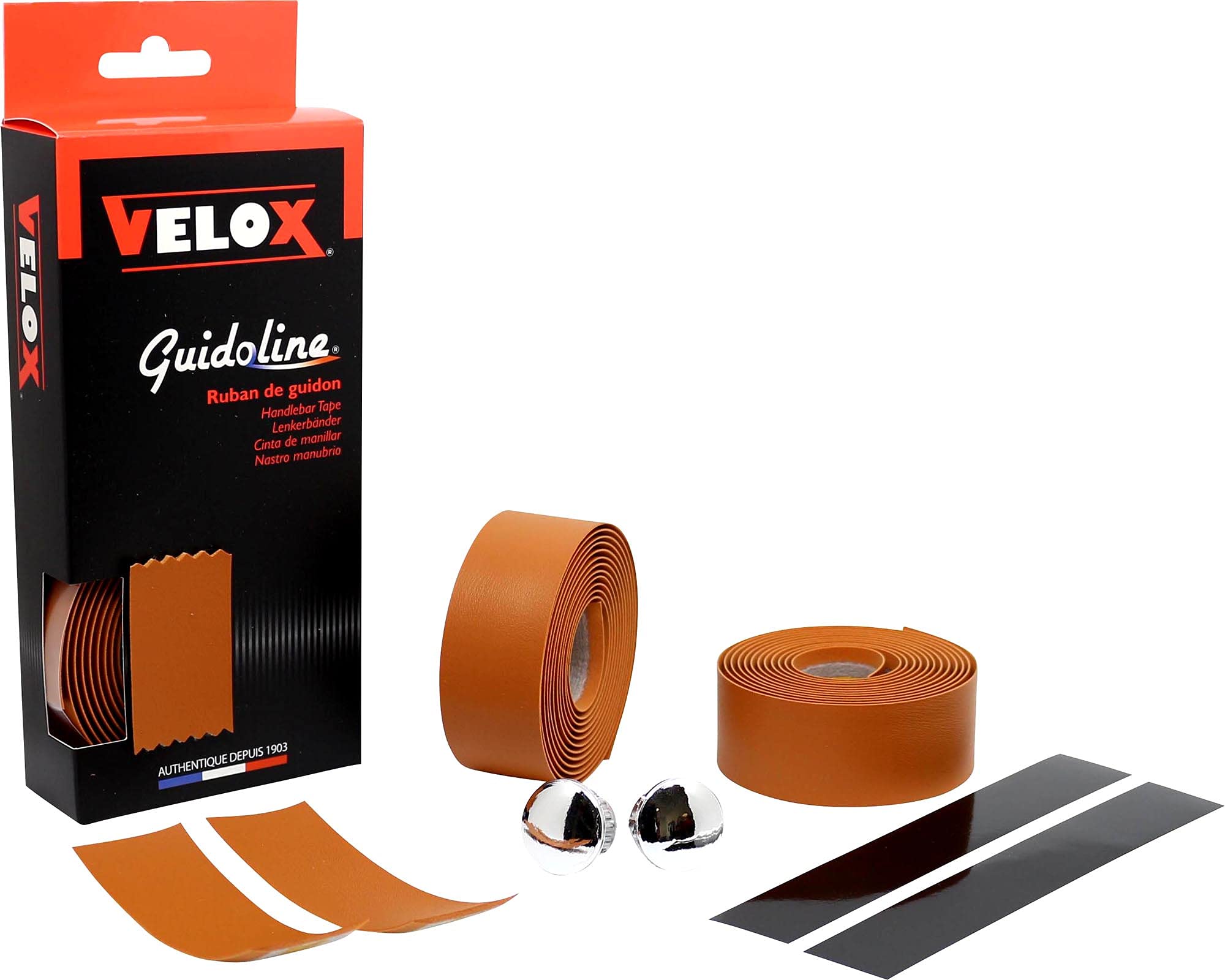 Guidoline Velox Soft Grip Perforée Caramel - 2.5mm Pour Vélo De Route