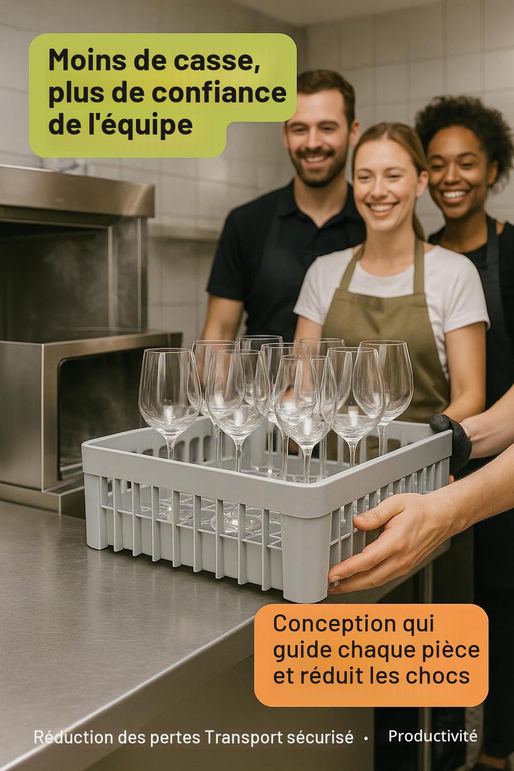 CubetasGastronorm - Casier de lavage pour verres (40 X 40 cm) CLV-40-6345337