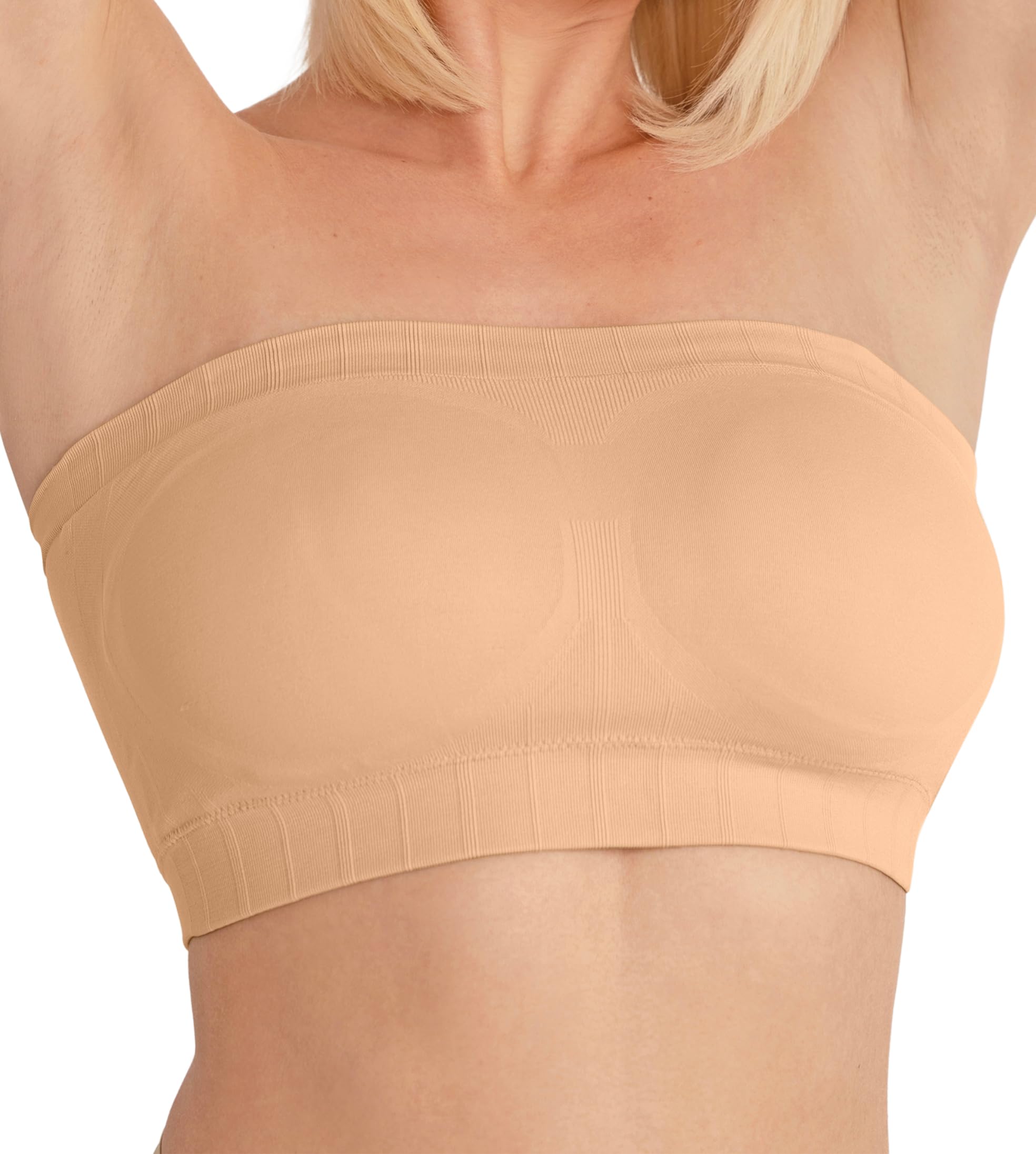 Conturve Women's Underwire Seamless BreathConvertible Strapless Bra - Bandeau Convertible Bra for Women