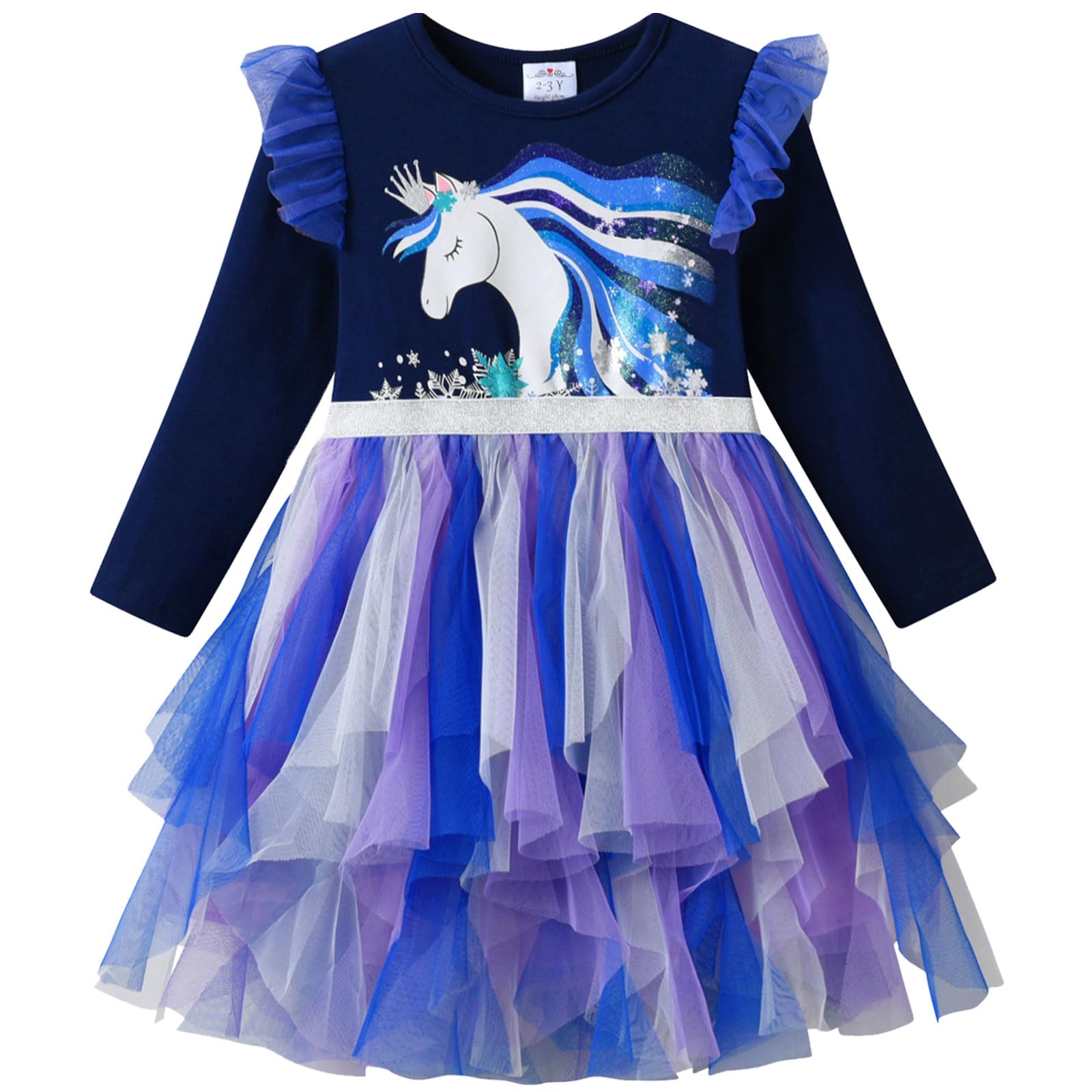 VIKITA Girls Dresses Princess Dress Flower Tulle Birthday Party Dress Girls Clothing 2-8 Years — view 8