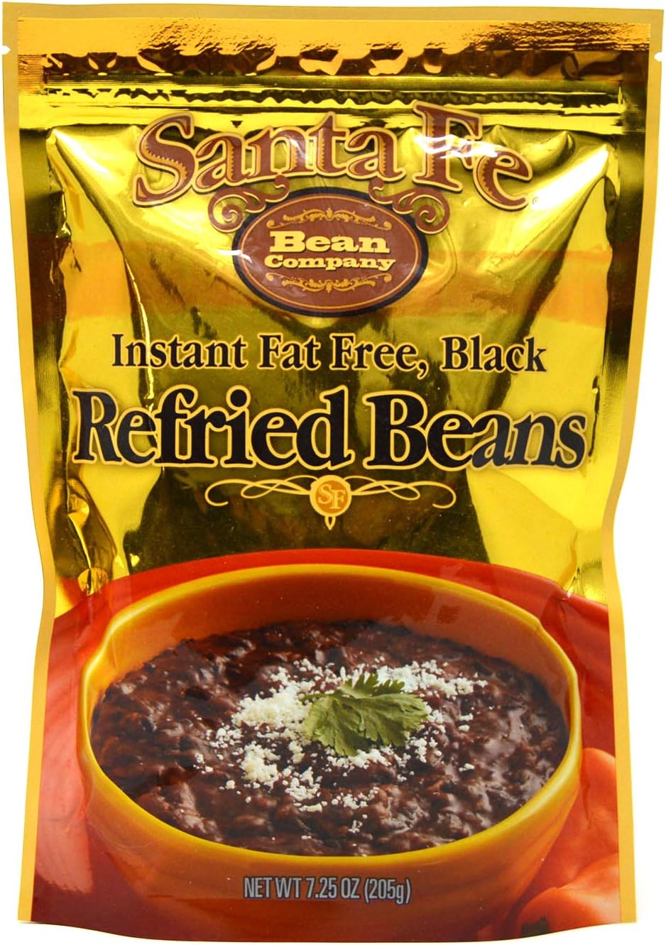 Santa Fe Bean Co, Instant Fat Free Black Refried Beans, 7.25Ounce Pack